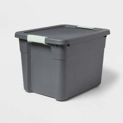Latching Storage Tote with Lid, 45 L