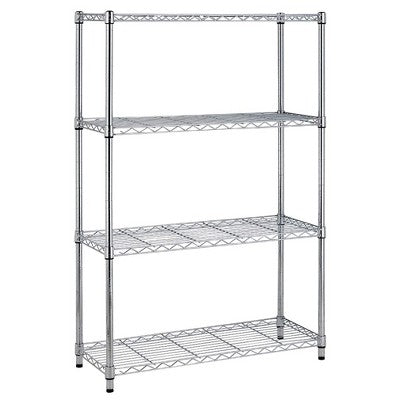 Adjustable Wire Shelving Unit, 140 cm Tall Chrome