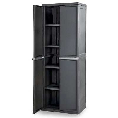 Tall Two-Door Storage Cabinet with Adjustable Shelves