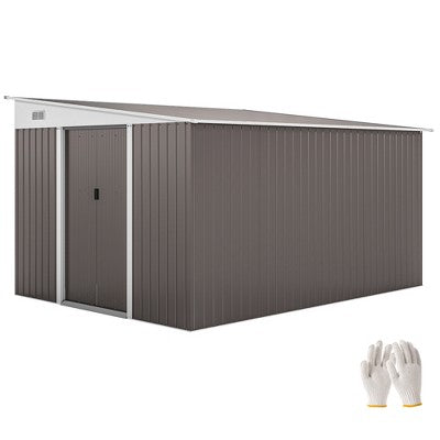 Metal Garden Storage Shed with Lockable Double Doors