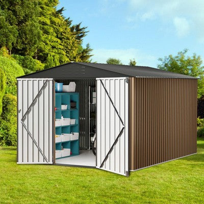 Weather-Ready Metal Bike and Tool Shed, 2.4x3.7m