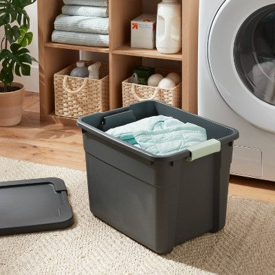 Latching Storage Tote with Lid, 45 L