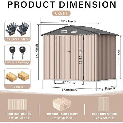 Compact Outdoor Tool Shed, 1.8 x 1.2 m