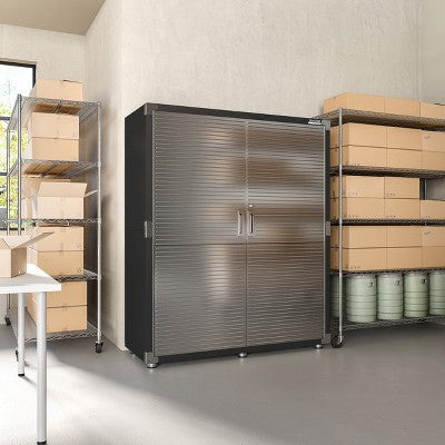 Extra-Wide Metal Storage Cabinet, 152 x 61 x 183 cm