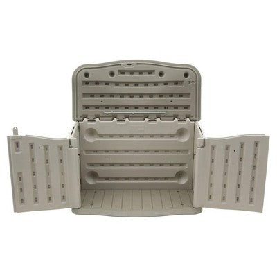 Double-Walled Outdoor Storage Chest, Weatherproof Resin Build