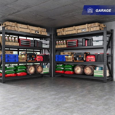 Extra-Wide Heavy-Duty Metal Shelving Rack, 122 cm