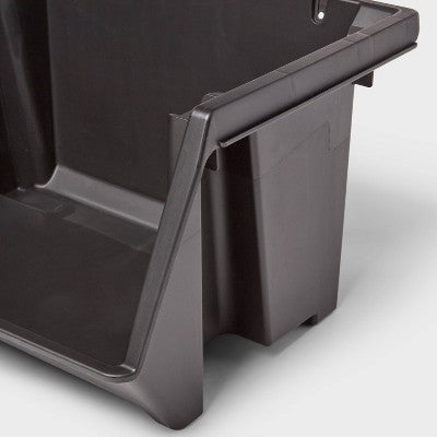 Large Open-Front Stackable Storage Bin, 40 L