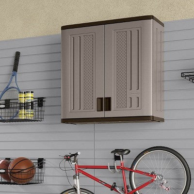 Four Wall-Mounted Resin Cabinets with Reinforced Shelf