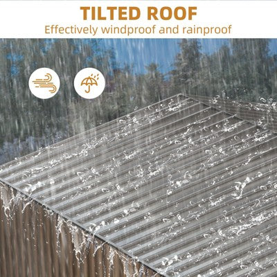 Weather-Ready Metal Bike and Tool Shed, 2.4x3.7m