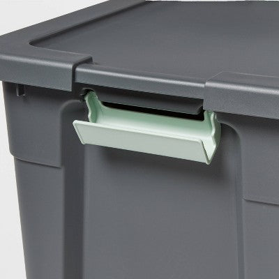Latching Storage Tote with Lid, 45 L