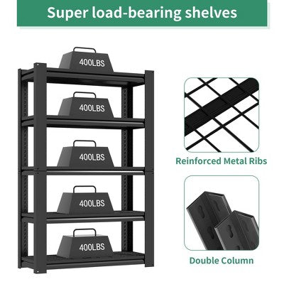 183 cm Tall 5-Tier Heavy-Duty Storage Shelving