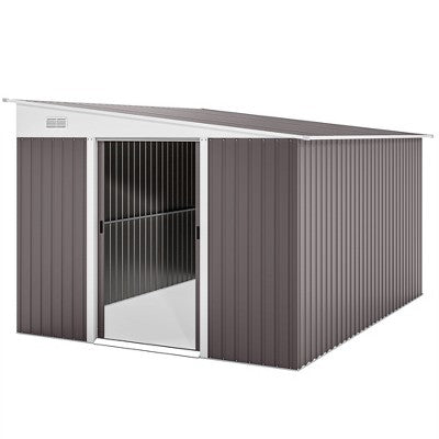 Metal Garden Storage Shed with Lockable Double Doors