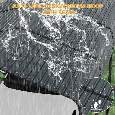 3.7 x 6.1 m Steel Roof Carport for SUVs