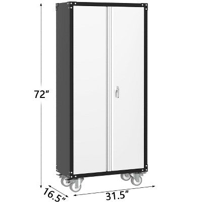 Locking Steel Tool Cabinet with Pegboard Back