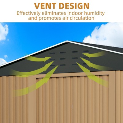 Weather-Ready Metal Bike and Tool Shed, 2.4x3.7m